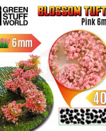Trsy - Blossom TUFTS - 6mm self-adhesive - DARK VIOLET (Trsy ružových kvetov)